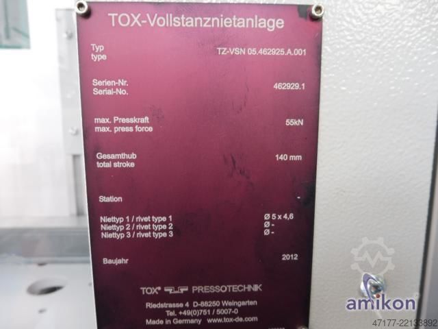 Fuldstansnitteanlæg uden robot-tang TOX TZ-VSN