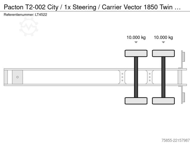 การขนส่งแช่เย็น/แช่แข็ง Pacton T2-002 City / 1x Steering / Carrier Vector 1850...