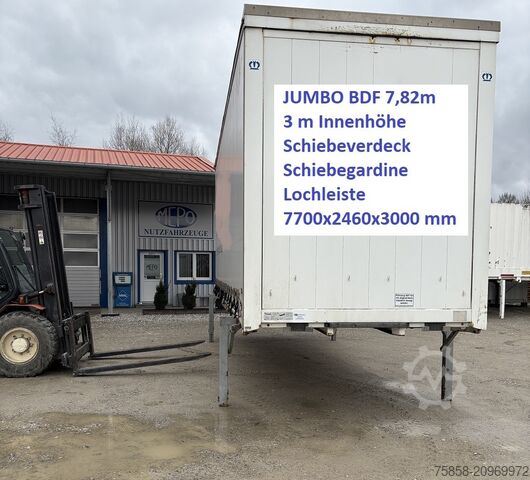 מרכב להחלפה עם ארגז משטח ויריעה Krone Jumbo 3m Innenhöhe Hubdach Edscha