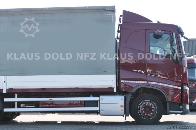 Tenteli düz yataklı kamyon VOLVO FH 420 Pritsche Plane Bordwände Vollluft Euro 6