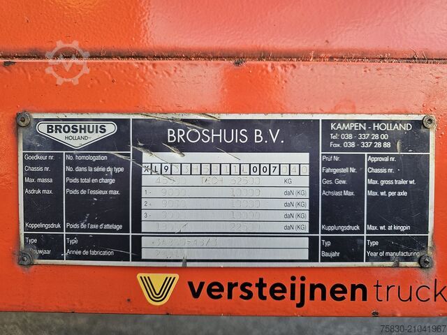 Lágur hleðslutæki Broshuis 3 ABSD-48/3 / 3 x EXTENDABLE / 33 mtr