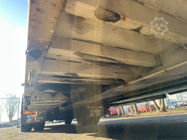 Semirremolque de plataforma baja LANGENDORF Radmulden / Lenkachse / überfahrbare Hals