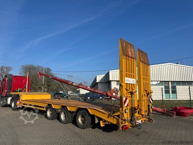 Semirremolque de plataforma baja MÜLLER-MITTELTAL TS 3 / hydr. Rampen
