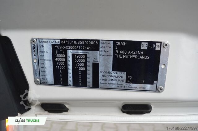 স্ট্যান্ডার্ড ট্রাক্টর ইউনিট SCANIA R460 CR20H  ACC ADAS Package