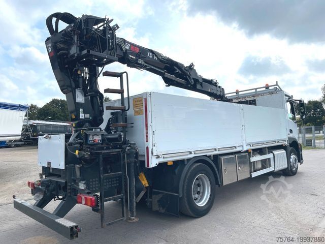 Kamion s ravnom platformom MERCEDES-BENZ 1835 Antos / 6m Pritsche / HIAB 144 DLS-3 Pro