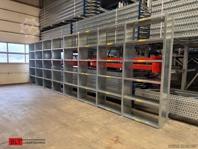 Rak modular ca. 8,06 lfm. Fachbodenregale META Clip, H: 250 cm , T: 40 cm , 100 kg pro Ebene