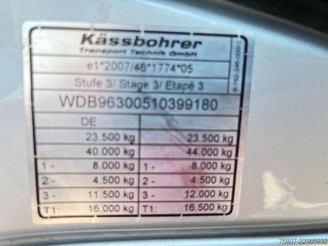 Transportues makinash MERCEDES-BENZ Actros 2446 Kässbohrer Metago Pro Intago TT