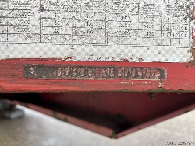 Platform aanhanger Nooteboom OVB-90-05 / 5 axle 12 Ton Hydraulic / BPW Drum ...