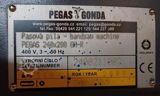 מסור סרט Pegas Gonda BMBS 240x280 HG