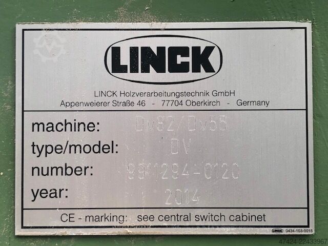 πλήρης πριστήριο ξυλείας (σταθερό) Linck DV 82 /DV 55 Drehvorrichtung
