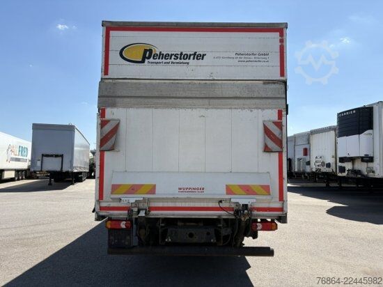 Platós teherautó ponyvával IVECO EUROCARGO 140E PLANE, LBW BÄR, EURO 6, KLIMA