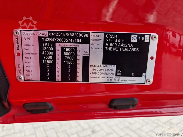标准-SZM Scania R500 NGS - retarder - 4x2 - steel / air - night...