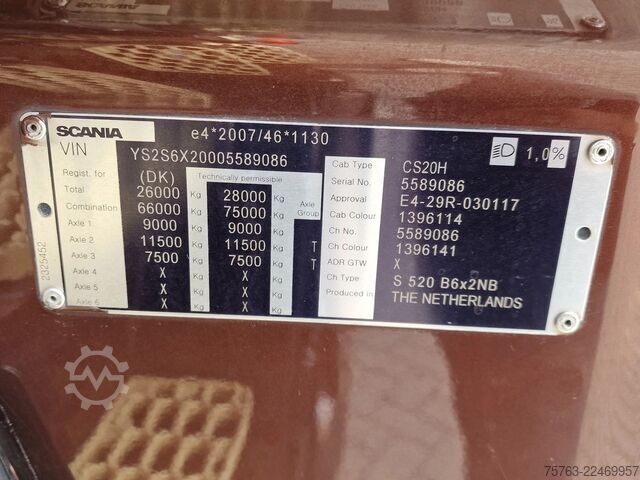 手提箱 Scania S520 V8 NGS - full air - retarder- opticruise -...