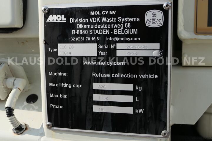 Camión de la basura IVECO 50-180 Müllwagen MOL Liftachse Euro 6