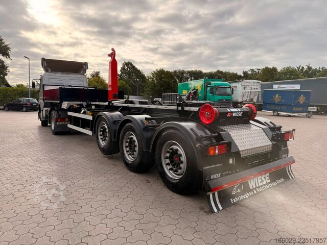 Tipper semitrailer  WIESE 3-Achs Abrollkippe-Sattelauflieger