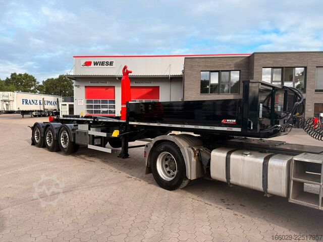 Tipper semitrailer  WIESE 3-Achs Abrollkippe-Sattelauflieger