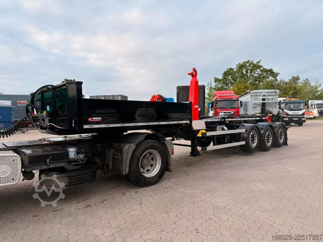 Tipper semitrailer  WIESE 3-Achs Abrollkippe-Sattelauflieger