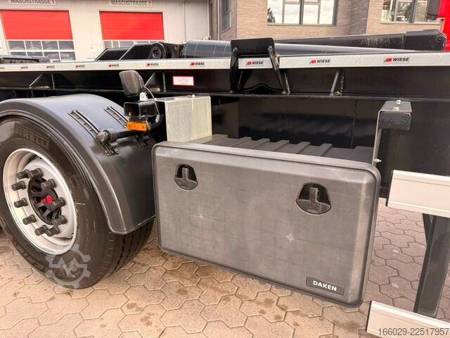 Tipper semitrailer  WIESE 3-Achs Abrollkippe-Sattelauflieger