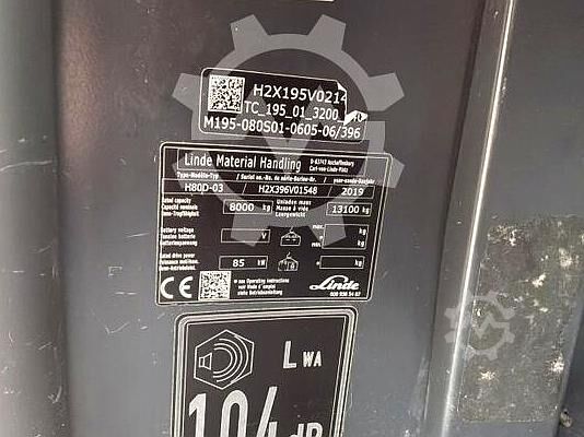 Forklift Linde H 80 D (396)