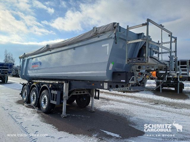 Semi-reboque basculante Schmitz Cargobull Semitrailer Tipper Steel half pipe body 25m³