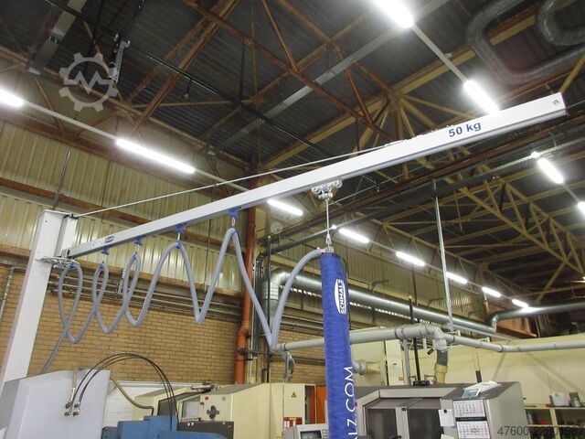 Stĺpový otočný žeriav, otočný žeriav, 4,6 m, 50 kg Schmalz Jumbo Flex Drehkran Vacuumsauger Vacupowerlift Vacuum Sauger Saugheber