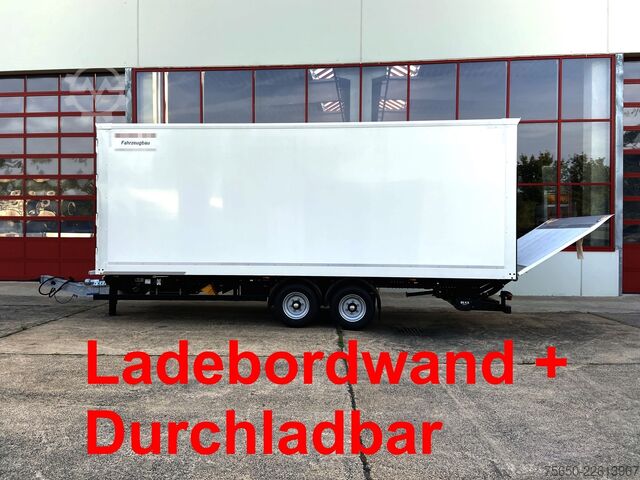 Κλειστό ρυμουλκούμενο Möslein TK0105D-L Weiß  Tandem Koffer, Ladebordwand 1,5 t + DurchladbarNeufahrzeug --