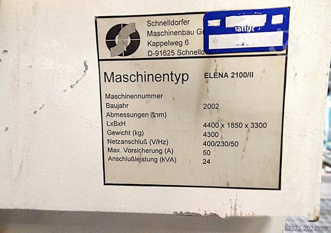 Μηχανή συγκόλλησης διαμήκους ραφής Schnelldorfer ELENA 2100/II