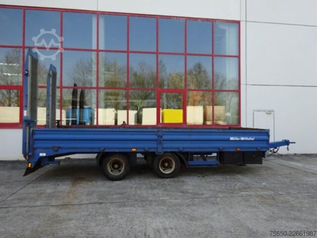Low loader trailer Müller-Mitteltal ETUE-TA 18,0  18 t GG Tandemtieflader