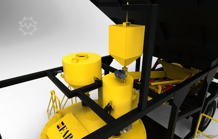 Κινητή μονάδα παραγωγής σκυροδέματος FABO Mobile Concrete Batching Plant 30 m3/h Mobile Concrete Batching Plant