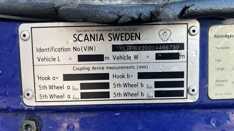 Hệ thống cánh tay móc Scania 124 - 470 (BELGIAN TRUCK / 6X2 / PDE / GOOD CON...