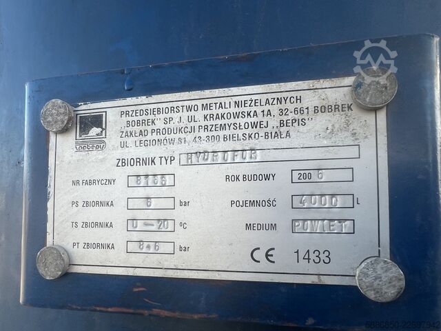 Lufttank 4000 l, 6 Bar  