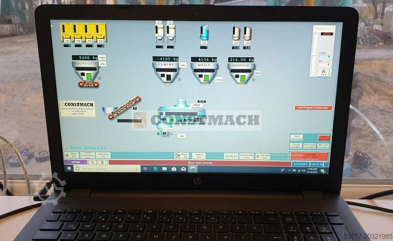 Loji pencampuran konkrit mudah alih, konkrit CONSTMACH 30M3/H Small Mobil Concrete Mixing Plant