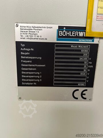 Soğuk haddehane, şerit haddehane Carl Wezel BW500/420