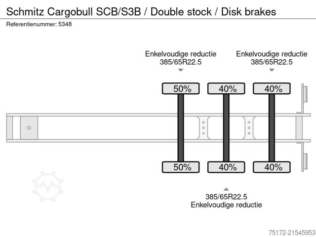 Maleta Schmitz Cargobull SCB/S3B / Double stock / Disk brakes