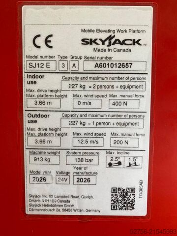 Nožnicový výťah SkyJack SJ12E