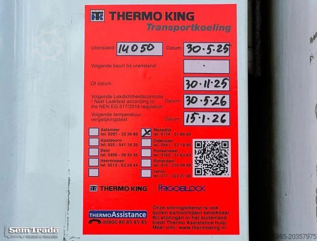 Kühlauflieger SCHMITZ CARGOBULL SCB*S3B THERMO KING SLXe 300 LIFT AXLE HOLLAND-T