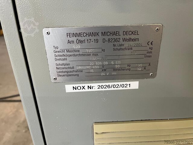 машина за вътрешно и челно шлифоване Michael Deckel S22