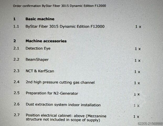  BYSTRONIC Bystar Fiber 3015 12KW