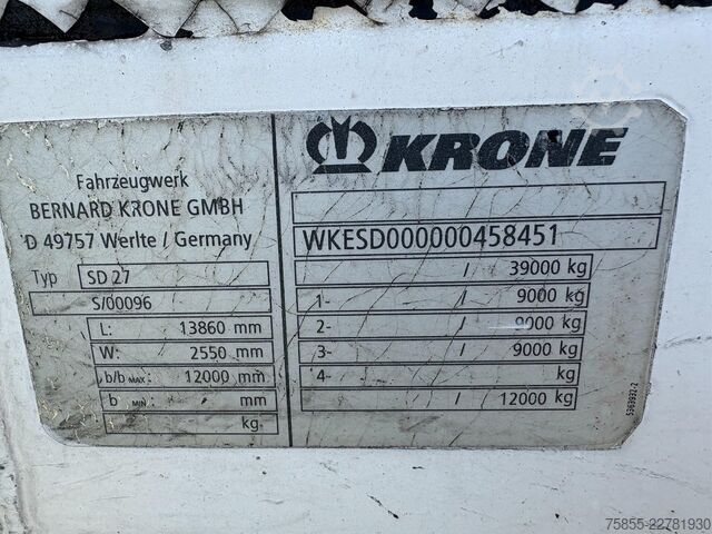 Mala Krone SD 27 Koffer / Textil / Conefctie / BPW Axles /...