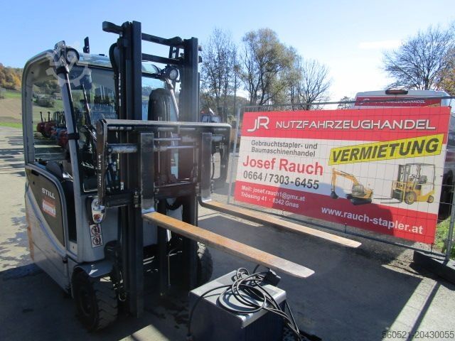 Forklift elektrik me 3 rrota Still RX20-16 Zinkenversteller+SS + Duplex-Freihubmast