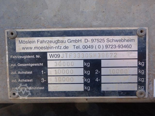 Poluprikolica za niskopodni prevoz MÖSLEIN Tieflader Anhänger mit 3 Achsen und Rampen