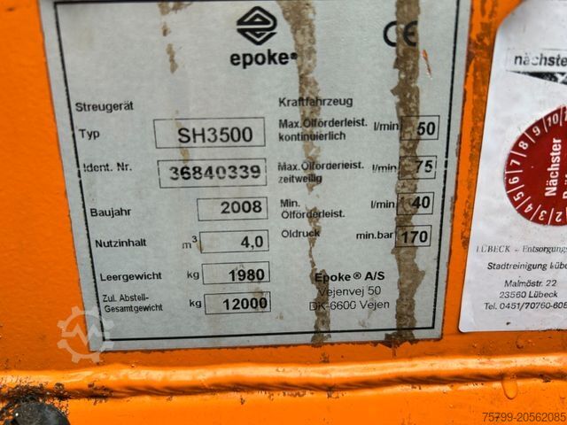 Āķa konteineru automašīna MERCEDES-BENZ 1824 Axor Abroller mit Schneeschild und Streuer