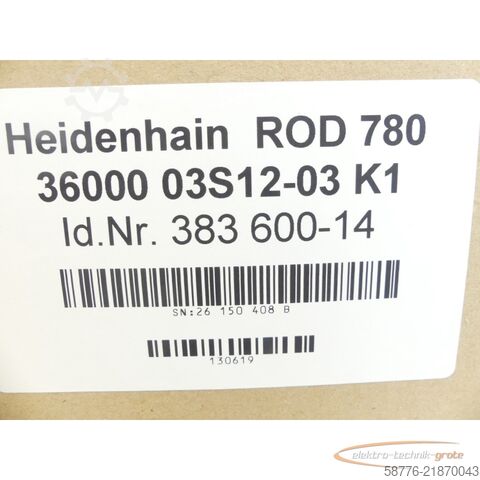 Componente Heidenhain ROD 780 36000 03S12-03 K1 .383 600-14 -mit 6 Monaten Gwl.!-