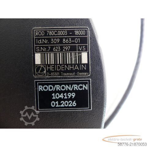 组成部分 Heidenhain ROD 780C.003  . 309863-01 SN: 7623297 / V5 6 Mon. Gewährl.