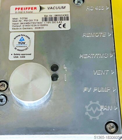 Turbomolecular pump with drive electron Pfeiffer Vacuum PM P03 020 GA, TPH 2101 P