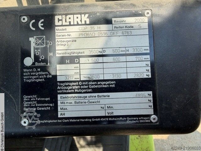 Empilhador - Diesel CLARK CDP 35 H