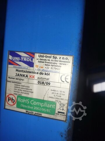 Komplett set för vulkanisering UNITROLL Montażownica Wyważarka