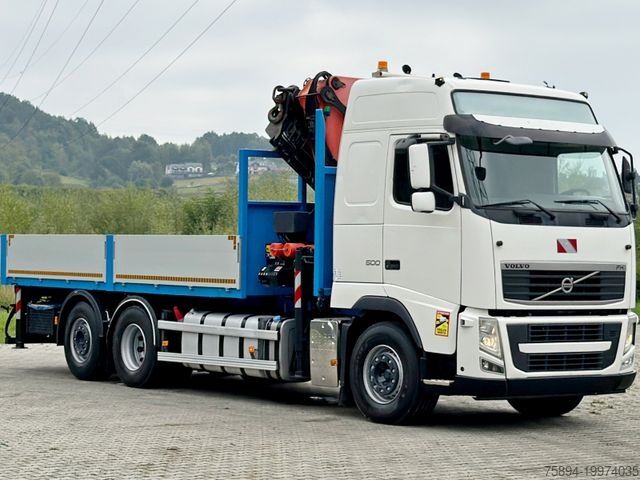 د کرین چې په لاری کې نصب شوی VOLVO FH 500 * PRITSCHE 6,05 m* PK 42502 + FUNK *TOP