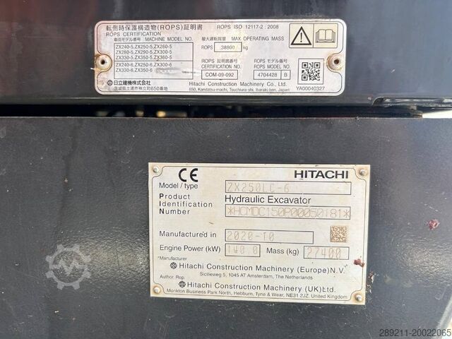 Raupenbagger Hitachi ZX 250 LC-6 (GPS Prepared)