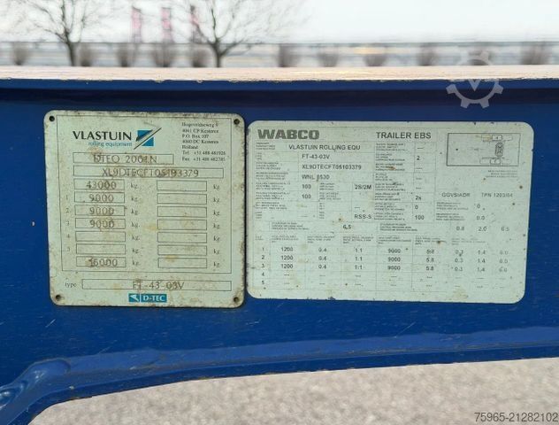 Swap body semitrailer D-TEC FT-43-03V FRONT + MIDDLE + BACK SLIDER DRUM BRAK